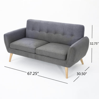 Viva Aria Waffle-Tufted Loveseat