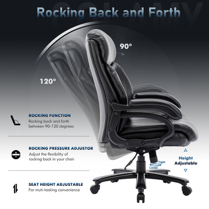 Big & Tall Black Executive Office Chair, 400 lb Listed | Viva