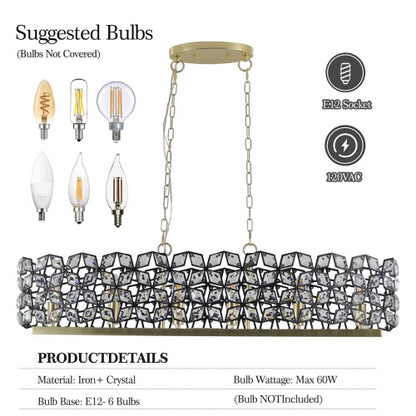 Modern Champagne Gold Oval Crystal Chandelier – A Statement of Luxury and Elegance