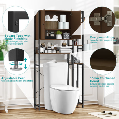 Elegant Freestanding Toilet Storage Cabinet – Maximize Your Bathroom Space with Smart Organization