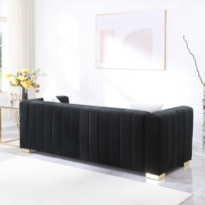 Viva Smart Modern Channel Chesterfield 3‑Seater Sofa