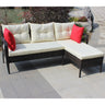 Viva Elite Riviera 2-Piece Wicker Patio Conversation Set - Beige Cushions