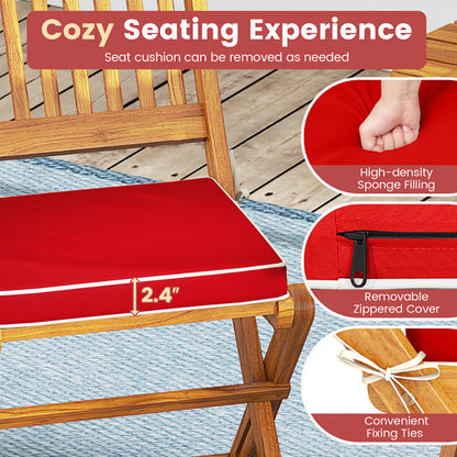 Viva Terra Acacia Folding Outdoor Chairs (Set of 2)