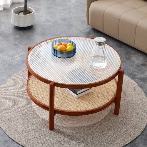 Viva Cirro Modern Double-Layer Circular Coffee Table