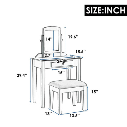 Viva Elite Elegant Professional Vanity Set with Cushioned Stool - The Future of Career Confidence