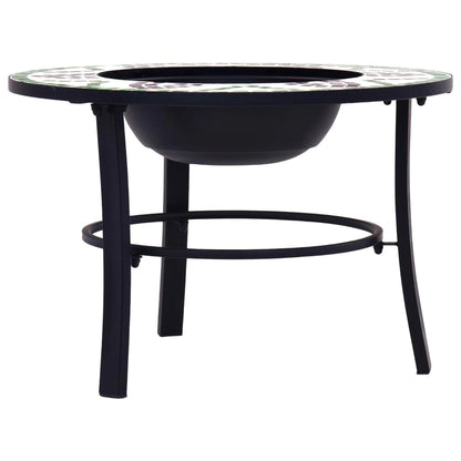 Elegant Mosaic Fire Pit - 68cm Ceramic Outdoor Heating Table