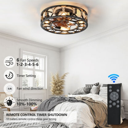 Viva AeroCage Farmhouse-Modern Ceiling Fan with Light