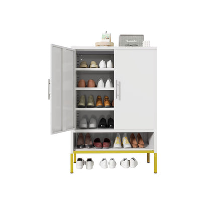 Modern 2-Door Shoe Cabinet – Sleek Corner Storage Unit for Smart Living