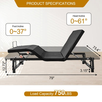 King adjustable bed base reading position