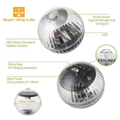 Viva Elite Solar Floating Pool Lights - 7-Color LED Orbs