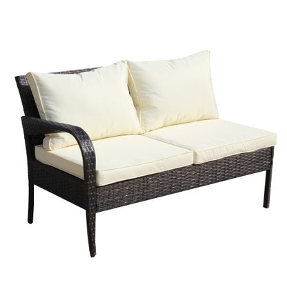 Brown 4-Piece Patio Sectional with Storage | Viva