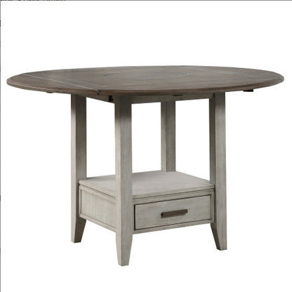 Dark Brown Drop-Leaf Counter-Height Dining Table | Viva Loftline