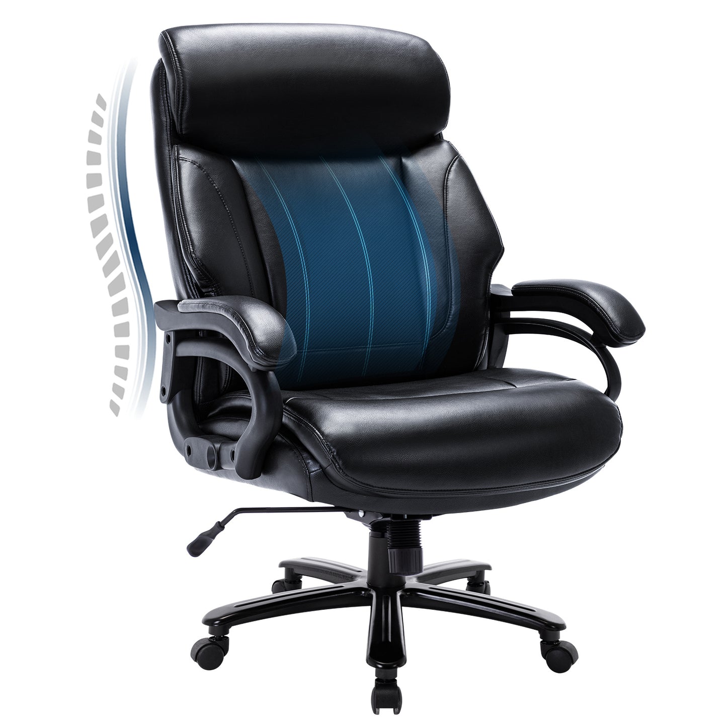 Tall Office Chair, 400 Pound Heavy-duty Administrative Desk And Chair