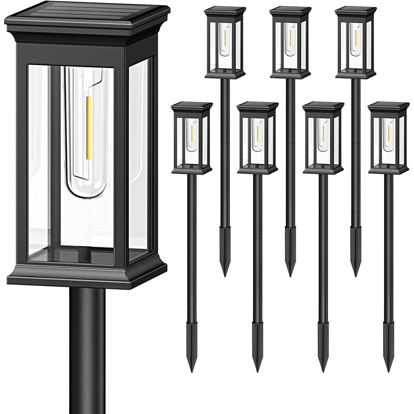 Viva Elite Solar Pathway Stake Lights - Decorative Landscape Set (6-Pack)