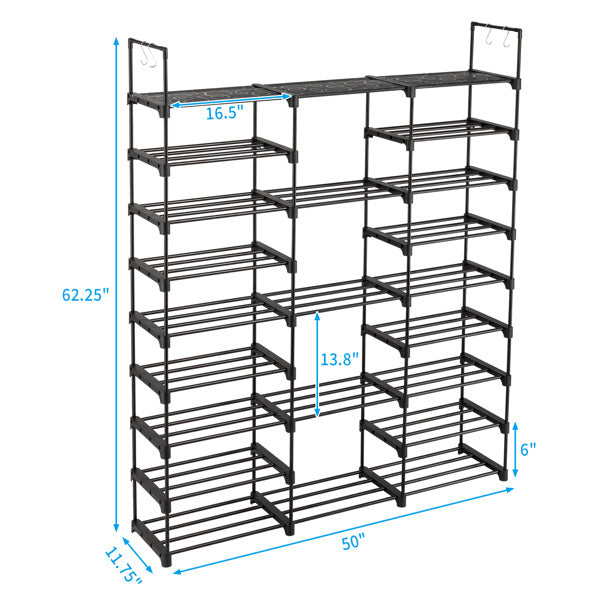Viva Smart 3‑Row 9‑Layer Shoe Rack
