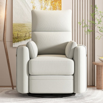 Manual Swivel Rocker Recliner – Beige or Dark Gray | Viva