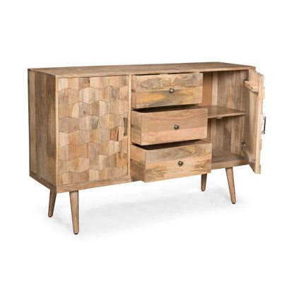 Wood-Tone 3-Drawer, 2-Door Sideboard | Viva