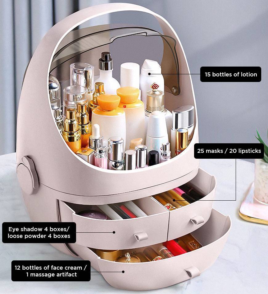 Viva Bellezza Collection: Viva Bellezza CrystalGuard Waterproof Cosmetic Organizer