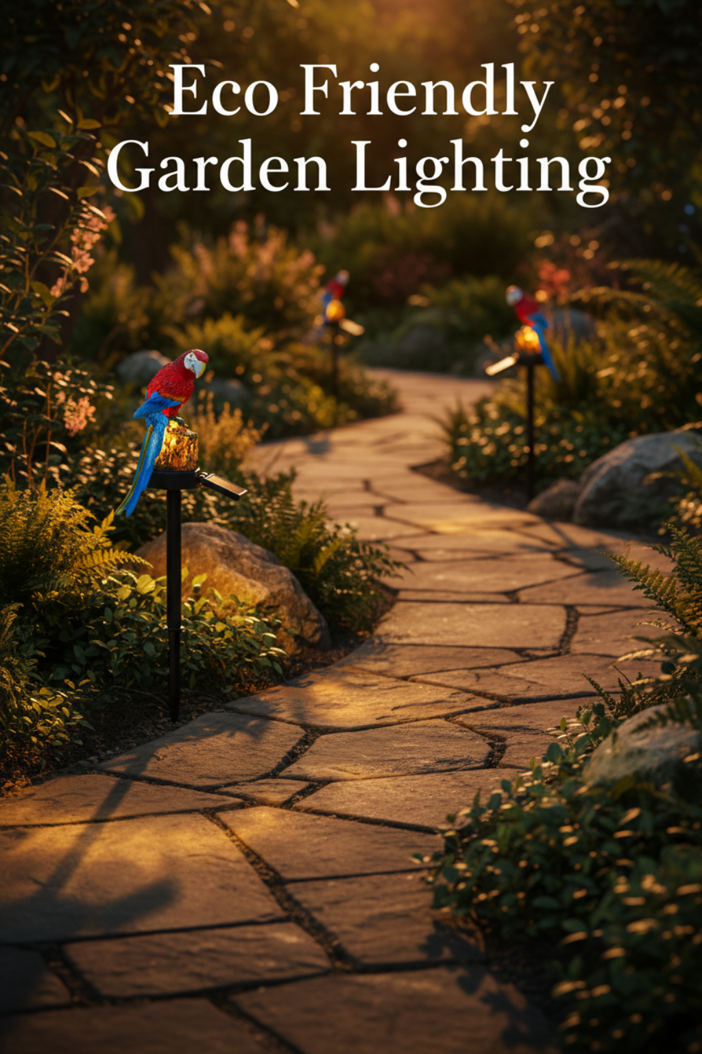 Viva Elite Solar Parrot Garden Light - Whimsical LED Landscape Sculpture