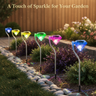 Viva Elite Solar Diamond Pathway Lights 4-Pack - Faceted LED Garden Gems