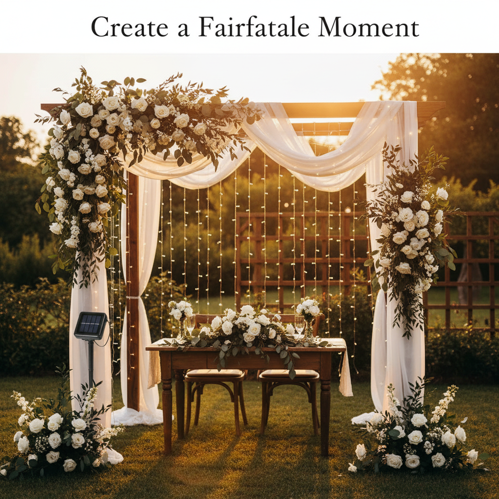 Viva Elite Solar Fairy String Lights - 200 LED 72ft Outdoor Illumination