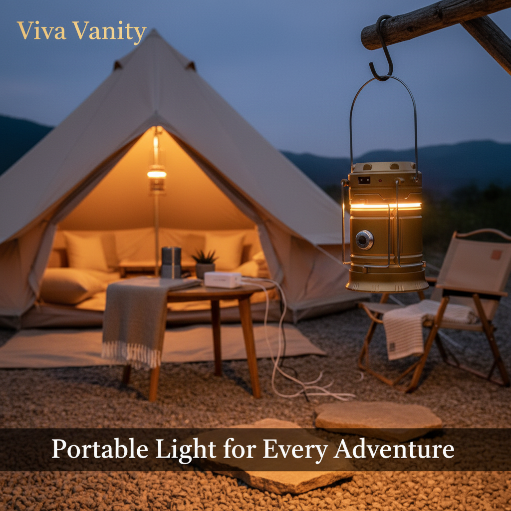 Gold camping lantern
