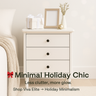 Viva Elite Classic White Nightstand - Scandinavian Minimalist Design