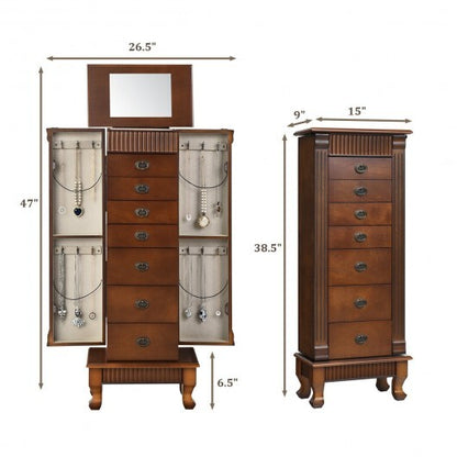 Viva Elite Heritage Wooden Jewelry Armoire with Swing Doors – The Future of Traditional Craftsmanship