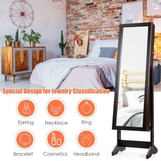 Viva Elite Mahogany Standing Mirror Jewelry Armoire – The Future of Comprehensive Elegance