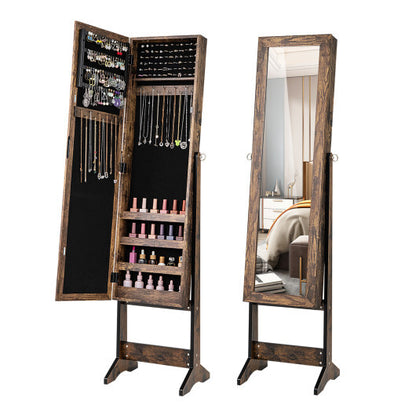 Viva Elite Cognac Mirrored Jewelry Armoire – The Future of Warm Sophistication