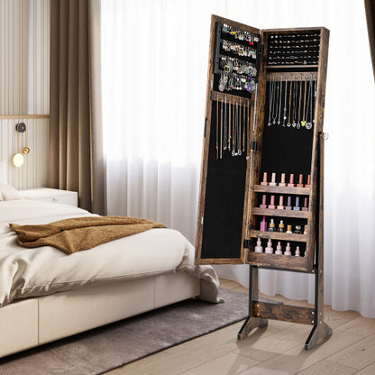 Viva Elite Cognac Mirrored Jewelry Armoire – The Future of Warm Sophistication