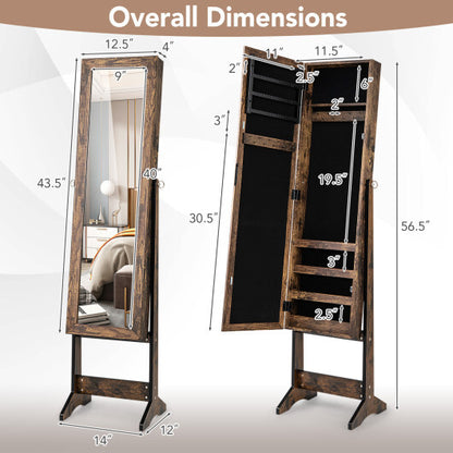 Viva Elite Cognac Mirrored Jewelry Armoire – The Future of Warm Sophistication