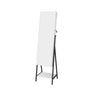 Freestanding Jewelry Cabinet with Full-Length Mirror – White
