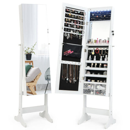 white mirrored jewelry armoire for bedrooms view 10