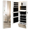 Viva Bijou Wall-Mounted White Jewelry Armoire