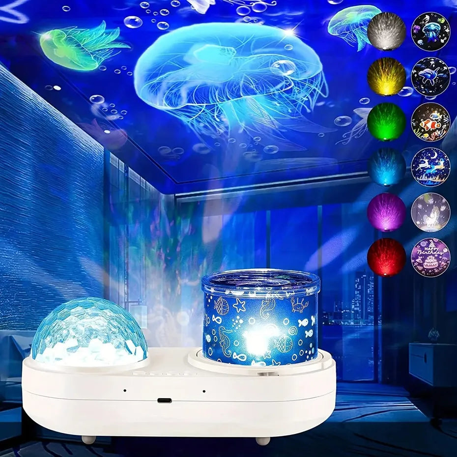 Viva Elite Ocean Wave Star Projector with 6 Projection Films