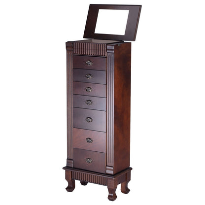 Classic 7-Drawer Jewelry Armoire Wood Storage Chest Cabinet – Elegant & Spacious Storage Solution