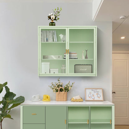 Viva Celestine Mint Green Glass Door Cabinet