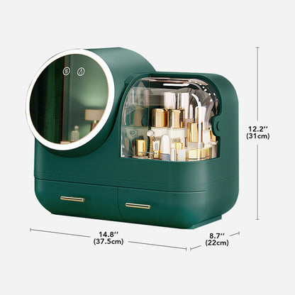 Viva Elite Professional Makeup Case - LED Mirror with Adjustable Dividers