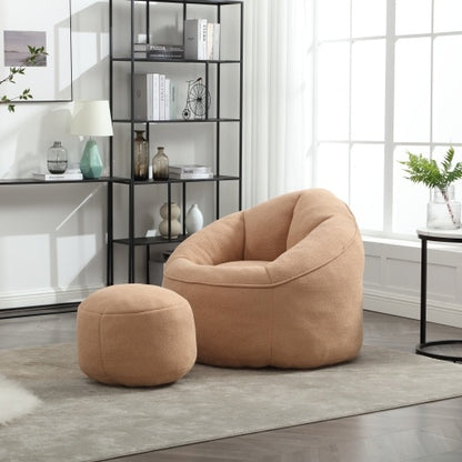 Viva Smart Living Collection: Memory Foam Bean Bag Chair & Ottoman
