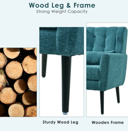 Teal Upholstered Armchair | Viva Cozy Luxe