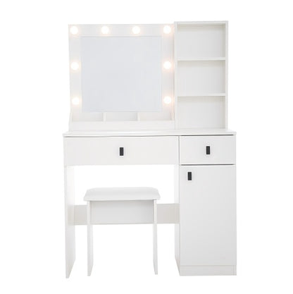 Viva Elite Three-Level Storage Vanity Desk - The Future of Organized Beauty