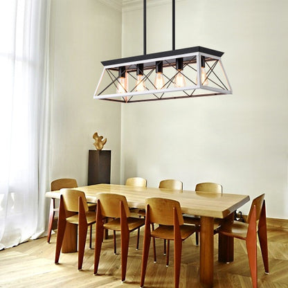 5-Light Farmhouse Chandelier – Elegant Rustic Dining Room Lighting