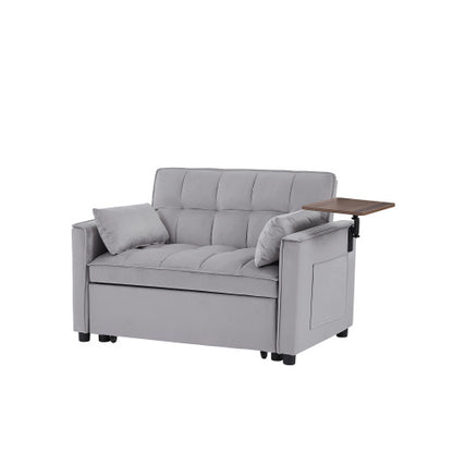 Viva Elite Velvet Loveseat Sleeper Sofa Bed with Side Table - The Future of Intimate Luxury
