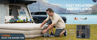 2500A Battery Jump Starter & 150PSI Air Compressor | Portable Emergency Power for Gas & Diesel Engines