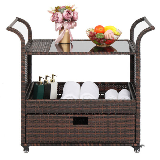 Viva Capella Rattan Serving Trolley