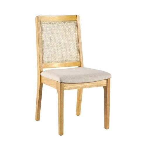 Viva Modern Gatherings Collection: Solid Wood Dining Chair with Rattan Inset