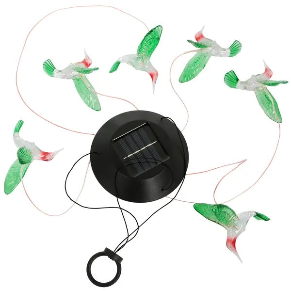 Viva Elite Solar Hummingbird Wind Chime - Color-Changing Garden Art