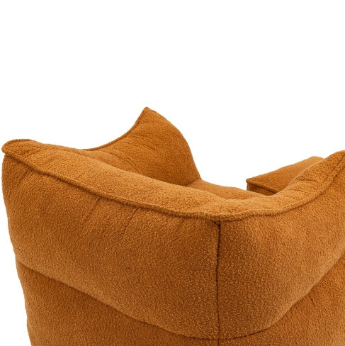 Orange High-Back Bean Bag Chair & Ottoman | Viva Celeste