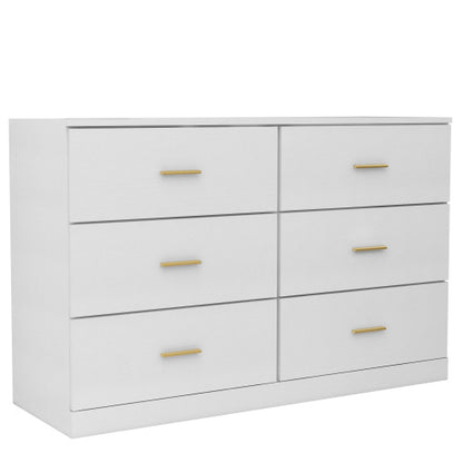 Viva Elite Modern White 6-Drawer Vanity Console - The Future of Minimalist Sophistication
